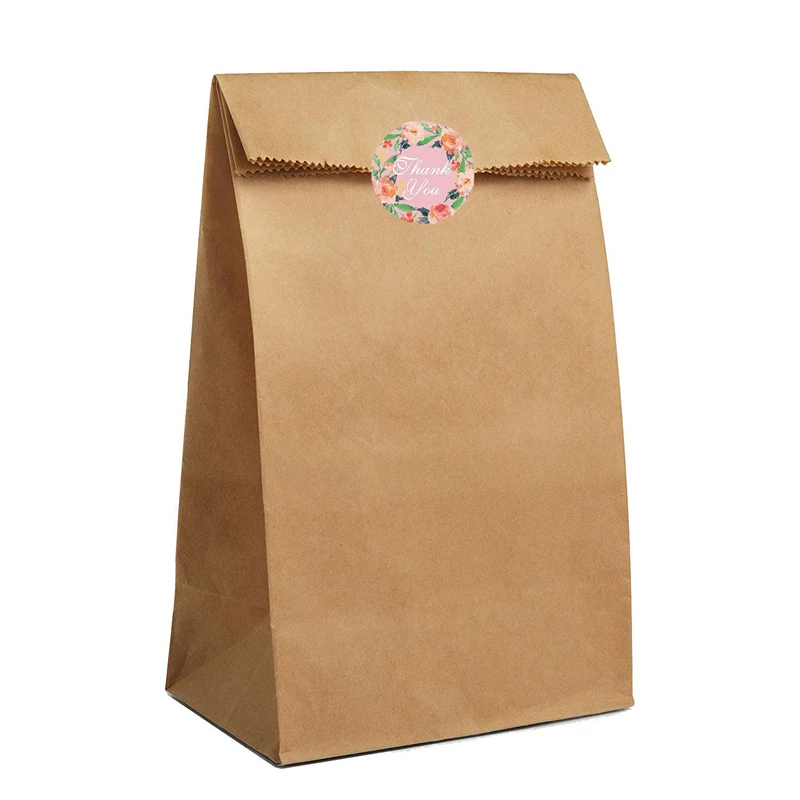 500 шт/рулон 8 типов Цветочная наклейка спасибо для печати этикеток Скрапбукинг