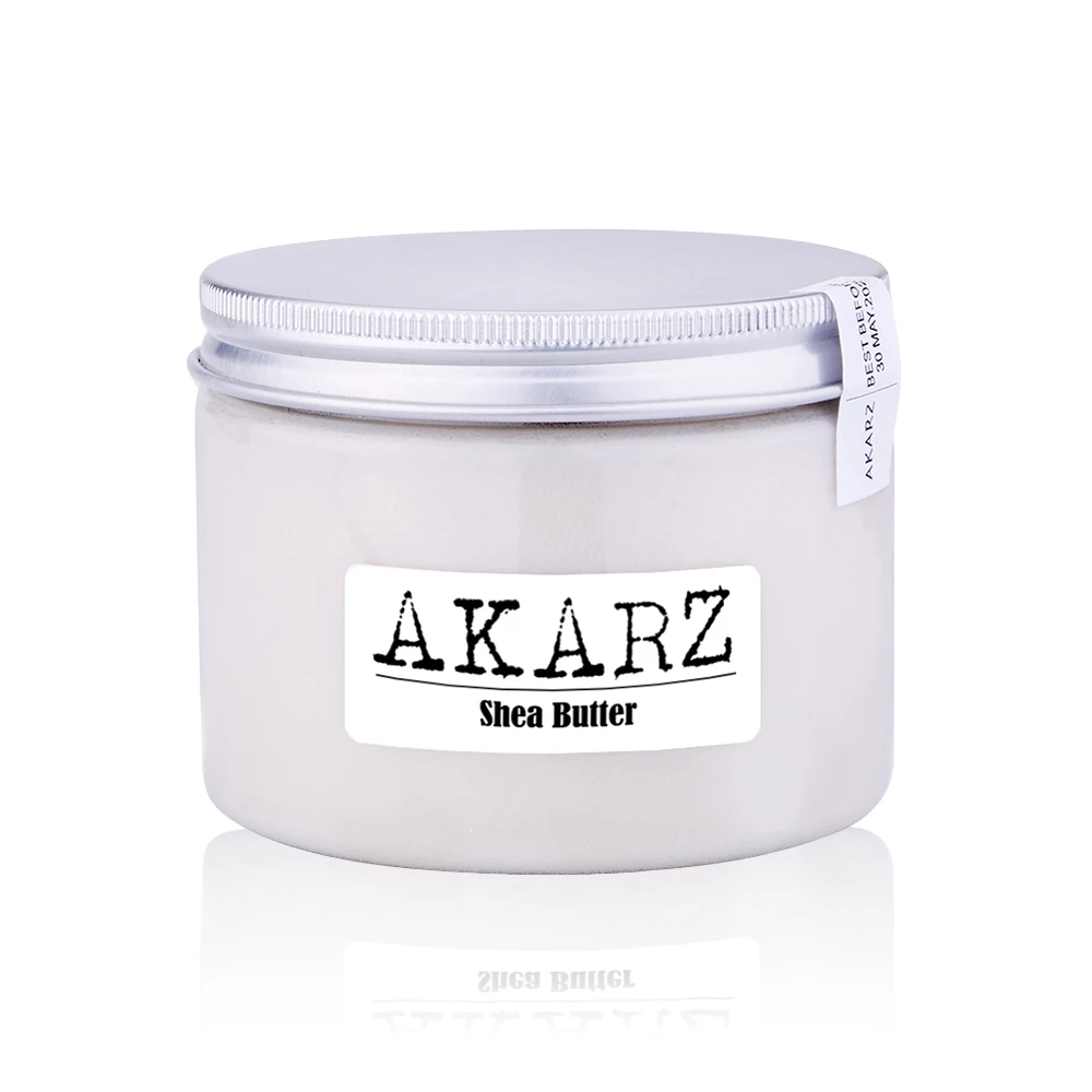 

AKARZ brand Famous high-quality Shea Butter origin West Africa white solid Skin body face care Cosmetic raw materials base oil