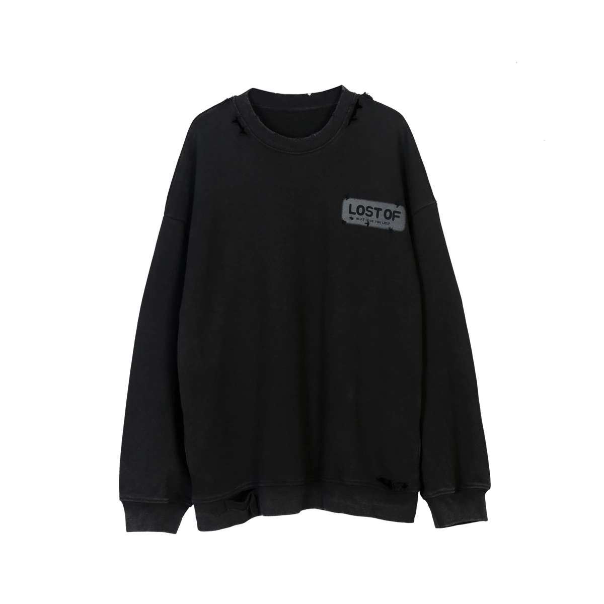 CoooColl Sweatshirts Kanye West Winter 19FW DESTROY Distress Old Crush SWEATSHIRT Streetwear HipHop Fashion Black Casual Men