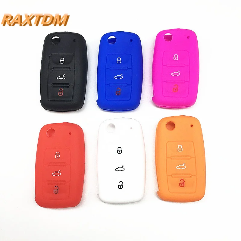 

Silicone car key cover case For Volkswagen VW polo passat b5 golf 4 5 6 jetta mk6 tiguan Gol CrossFox Plus Eos Scirocco Beetle