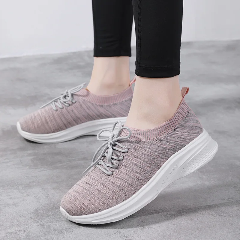 

Женские легкие кроссовки, уличная спортивная дышащая сетчатая удобная обувь для бега, женская обувь на шнуровке для бега и ходьбы, zapatos mujer