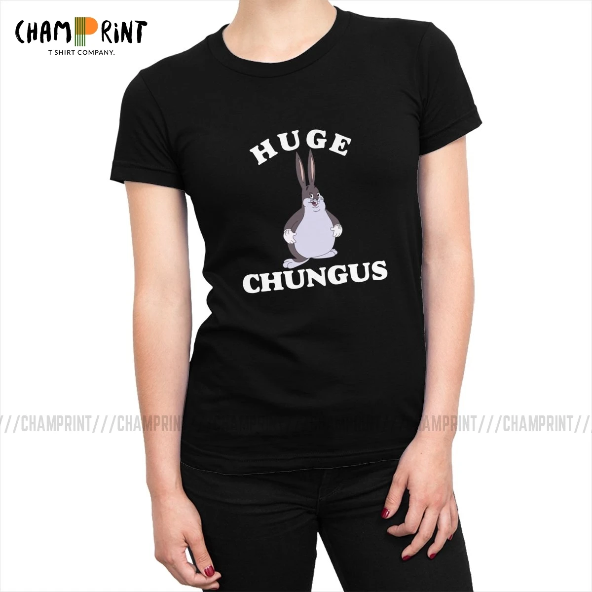 Большой чунгус футболки с мемом женская футболка толстым Кроликом гранж рок топы