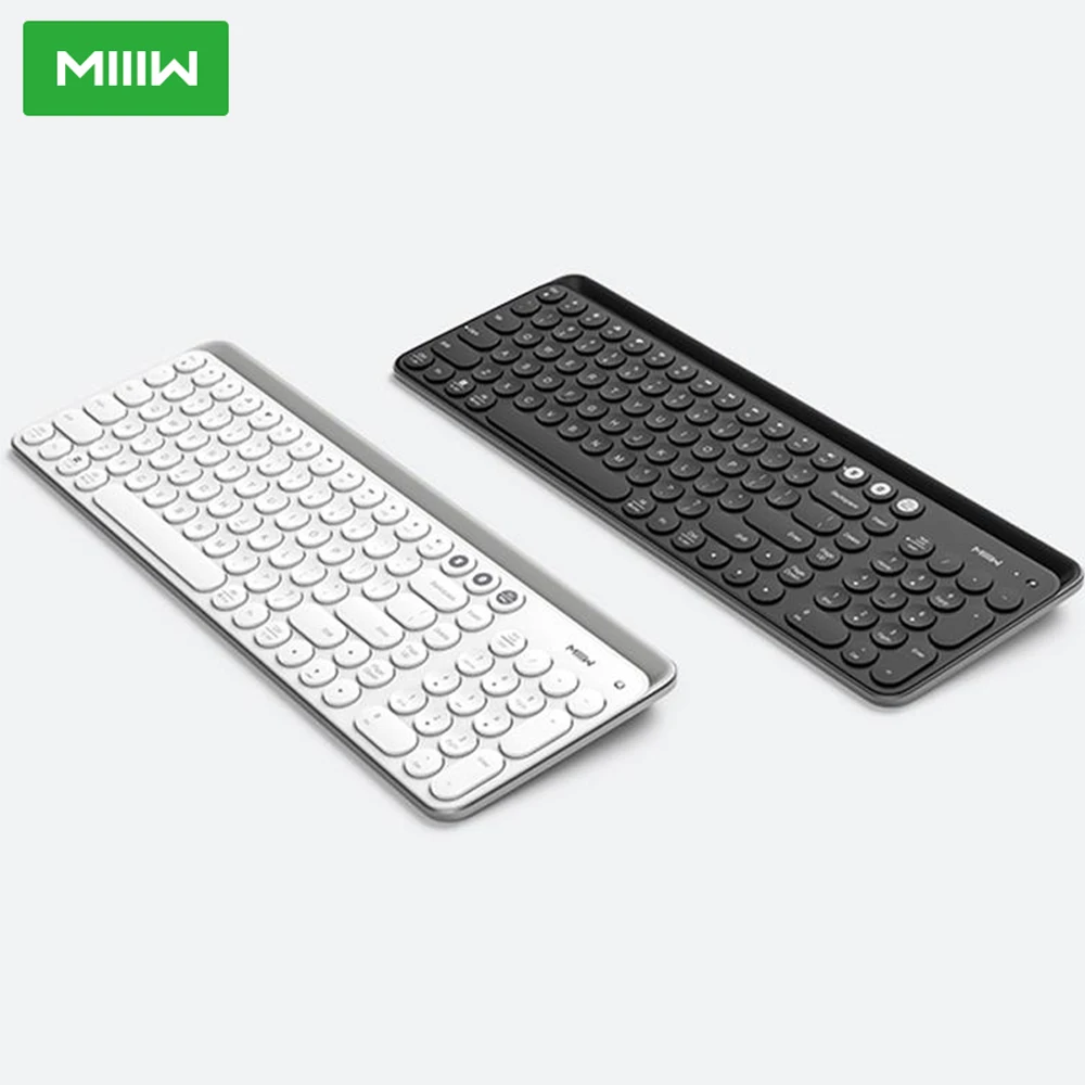 MIIIW Bluetooth Dual Mode Keyboard 104 Keys 2.4GHz MultiSystem Compatible For Windows PC Mac Android IOS Wireless Mini Keyboard