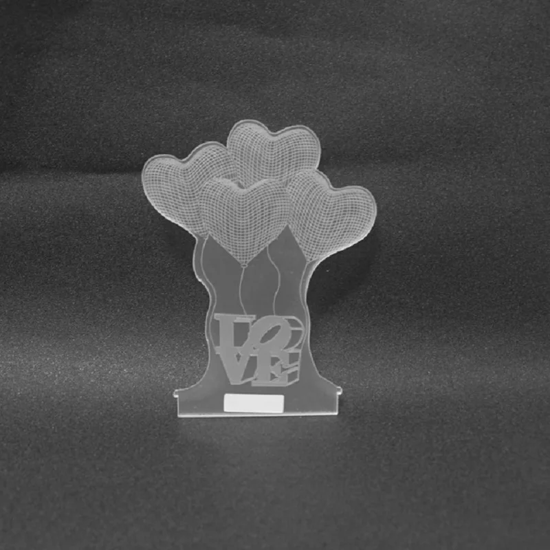 Светодиодная лампа креативный светильник доска новинка Lllusion ночной абажур 3D