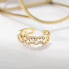 2021 роскошное циркониевое хрустальное кольцо для женщин ювелирные изделия ручной работы золотой цвет стразы Открытое кольцо свадебные подарки для помолвки
