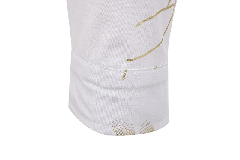 

Nightclub Men's Shirts Flower Lapel Rose Bronzing Printed Slim-Fit Long-Sleeved Shirt Floral mens dress shirts