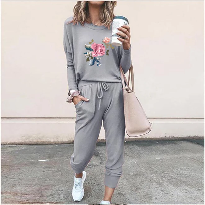 

Foreign trade thin solid color suit female European beauty suit wish loose long sleeve leisure suit female