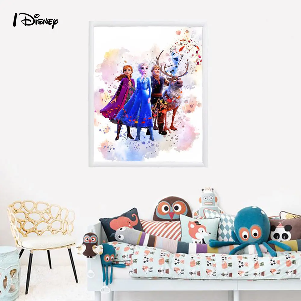 

Disney Amine Anna Elsa Frozen 2 Princess Posters and Prints Canvas Painting On the Wall Art Pictures for Room Home Decor
