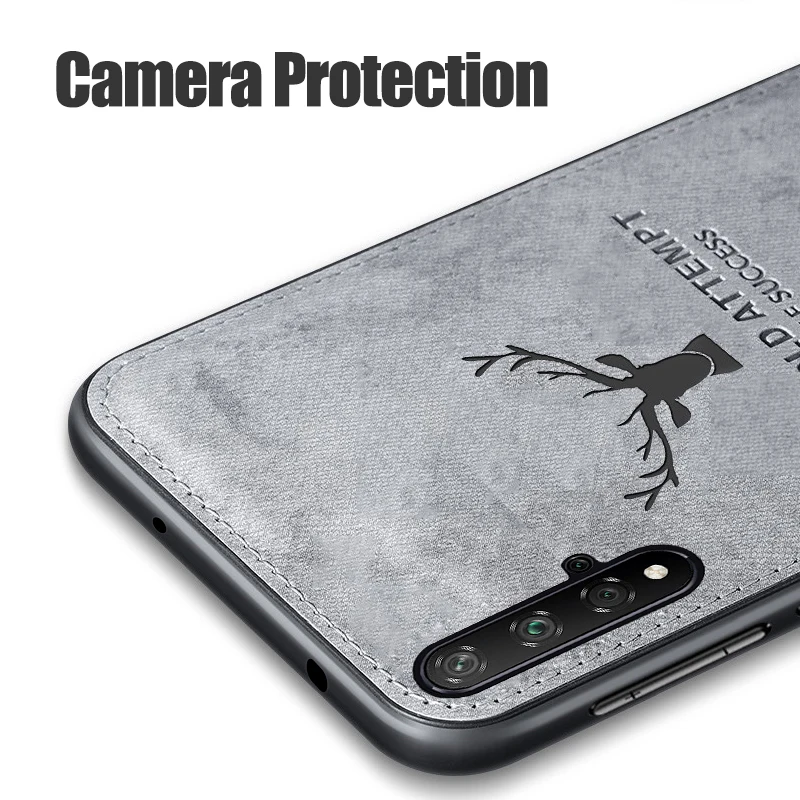 On Honor 9x 9 10 20 10i 20i Lite Case Antler Cloth Slicone Cover Soft Bumper Coque on PRO lite | Мобильные телефоны и
