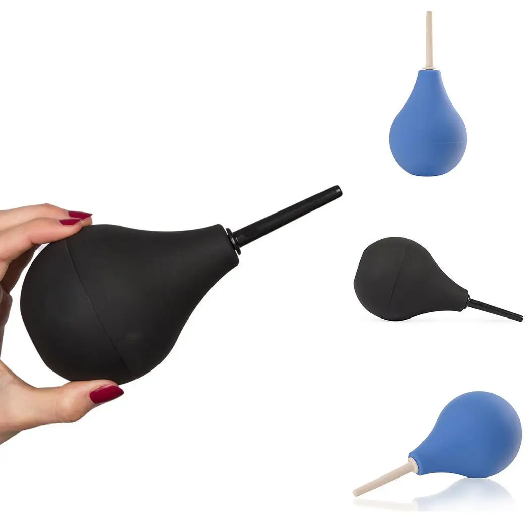 1Pcs Black Blue Clean Anal Dusche Silicone Vagina Douche for Men Women Comfortable Medical Kits Personal Care Supplie |
