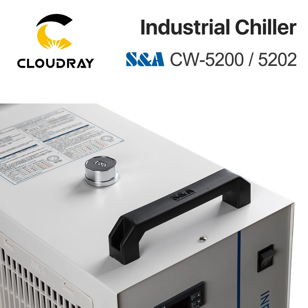 Промышленный Воздушный водяной охладитель Cloudray S & A CW5200 CW5202 для CO2 лазерной