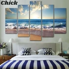 Абстрактный постер HD, Современная декоративная живопись, струйная картина маслом, вулианское голубое небо, Пляжный Пейзаж, Живопись, украшение для дома