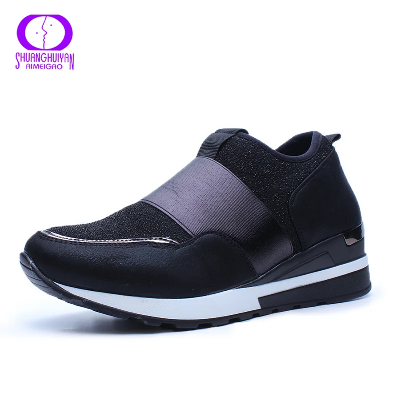 AIMEIGAO Autumn Spring Slip-on Breathable Mesh Women Vulcanized Shoes Flat Sneakers Lightweight Outdoor tenis feminino | Обувь