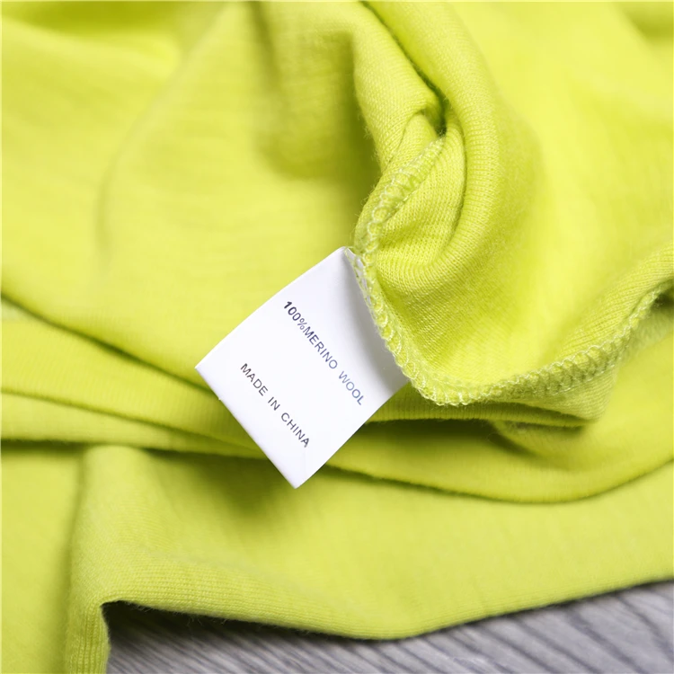 Женская футболка из мериносовой шерсти гибкая с длинными рукавами и вырезом