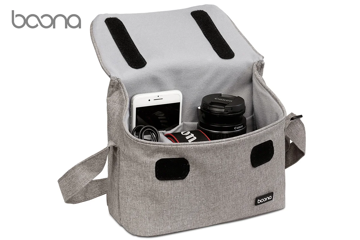 

Сумка BOONA на плечо для камеры Sony Canon EOS Nikon Panasonic Olympus Fujifilm водонепроницаемый Дорожный чехол для камеры Сумка для объектива