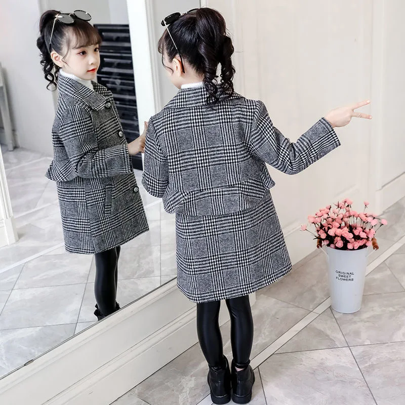 

2020 Autumn Winter Casual Jackets for Girls Hooded Outerwear Long Coat Children Clothing Cute Baby Teenage Girls Outerwear