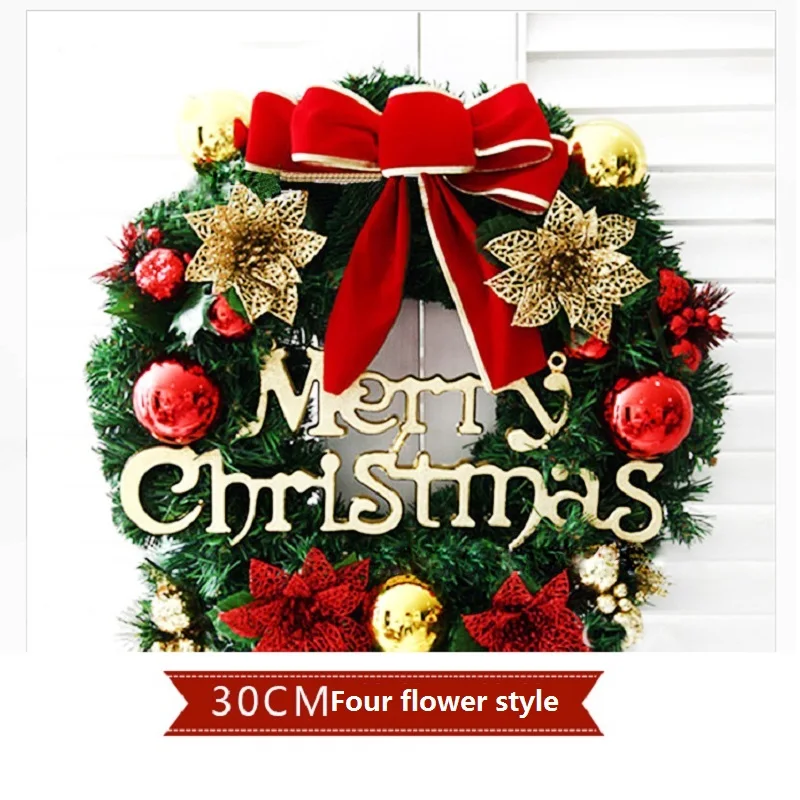 

Wreath Christmas Wreath Red Door Wreath Wall Hanging Garland Ornaments Wall christmas decorations for home