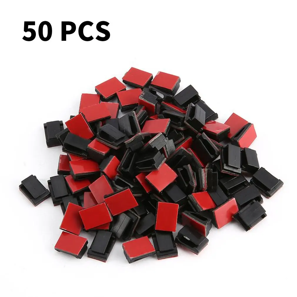 

50 шт., настенные зажимы-клипсы для кабелей USB