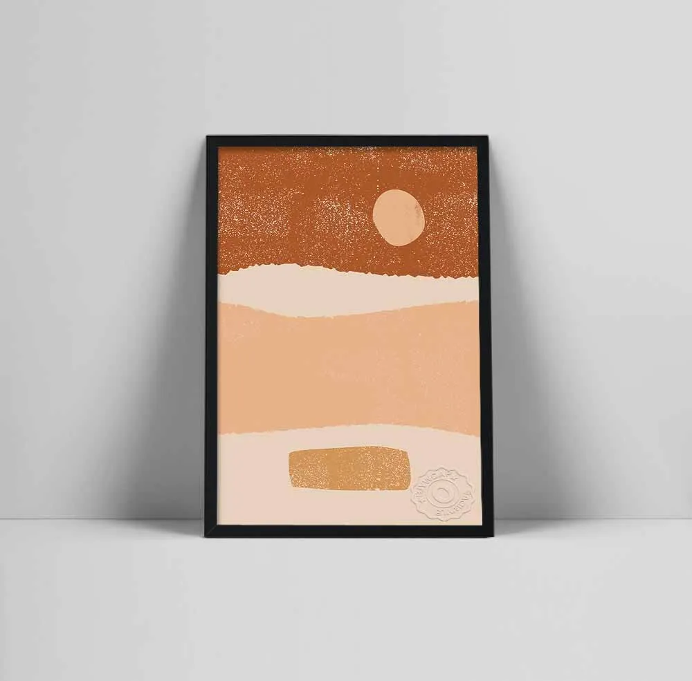 

Abstract Desert Art Print | Desert Sun Wall Art | Modern Desert Poster | Boho Desert Wall Print | Terracotta Wall mal BBoho Abs