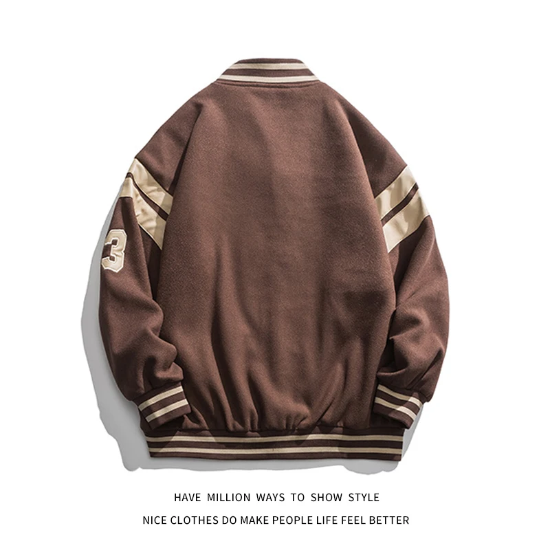 

2021 New Autumn Letter Embroid Patchwork Oversize Men's Bomber Coat Unisex Women's Baseball Jacket Couple Student Street Chic