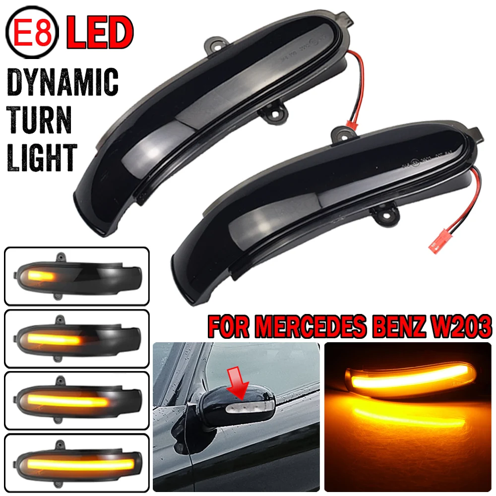 

FOR Mercedes-Benz C W203 C T-Modell (S 203) CL203 Dynamic Turn Signal Light LED Side Rearview Mirror Sequential Indicator