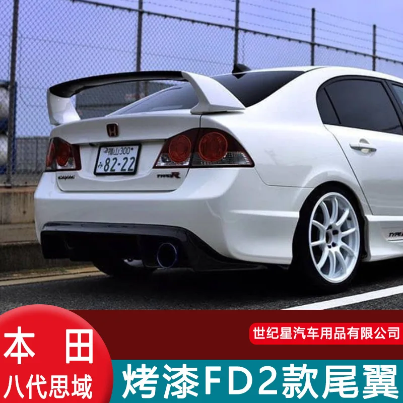 For Honda Civic FD2 2002-2013 high quality ABS Plastic Unpainted Color Rear Spoiler Wing Trunk Lid Cover Car Styling | Автомобили и