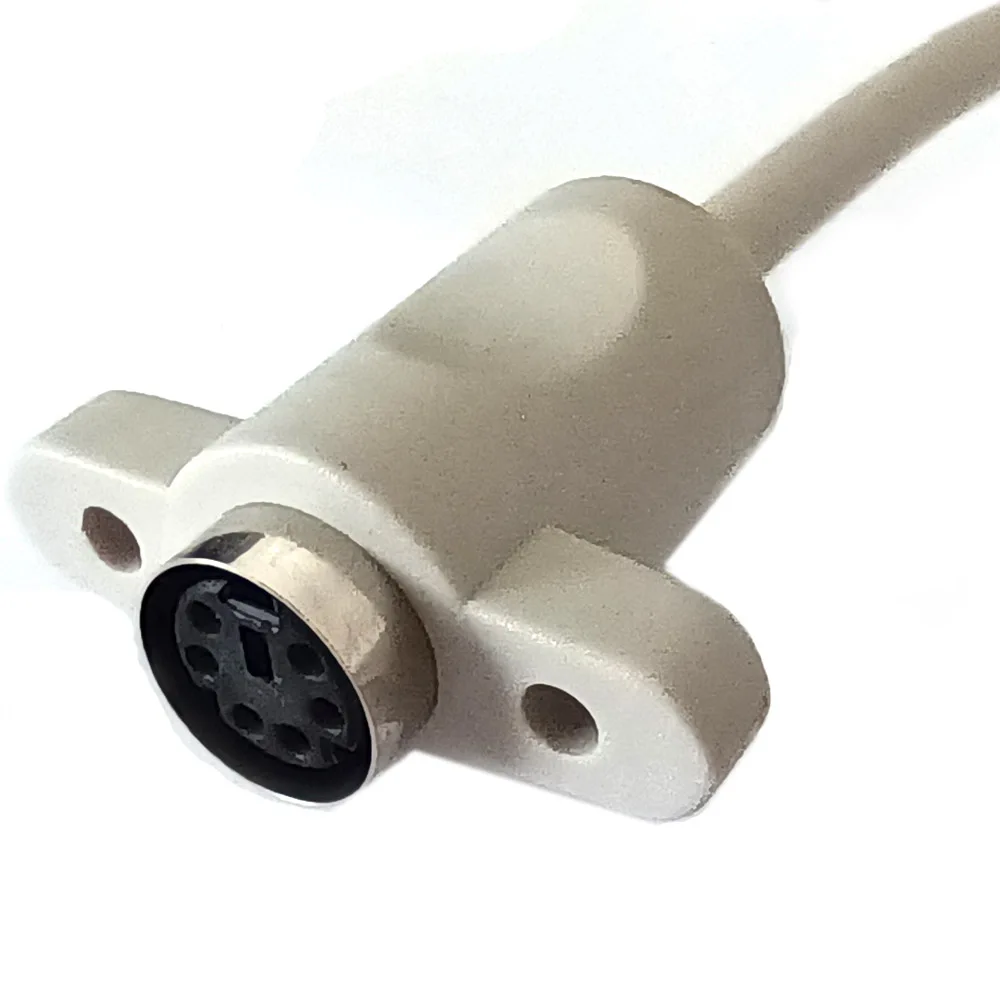 Фото Mini Din 6pin MD 6p Female to Wire End PS2 Extender Female Socket Монтажный провод для клавиатуры и мыши Удлинительный кабель №1