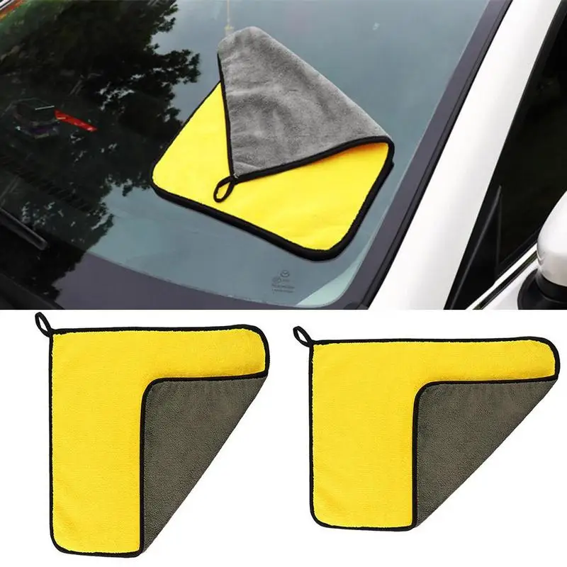 

5 Pcs Car Care Coral Velvet Towel Absorbent Thickening Microfiber Glass Washing Lint-free Dry Towel Trace No Towel Rag