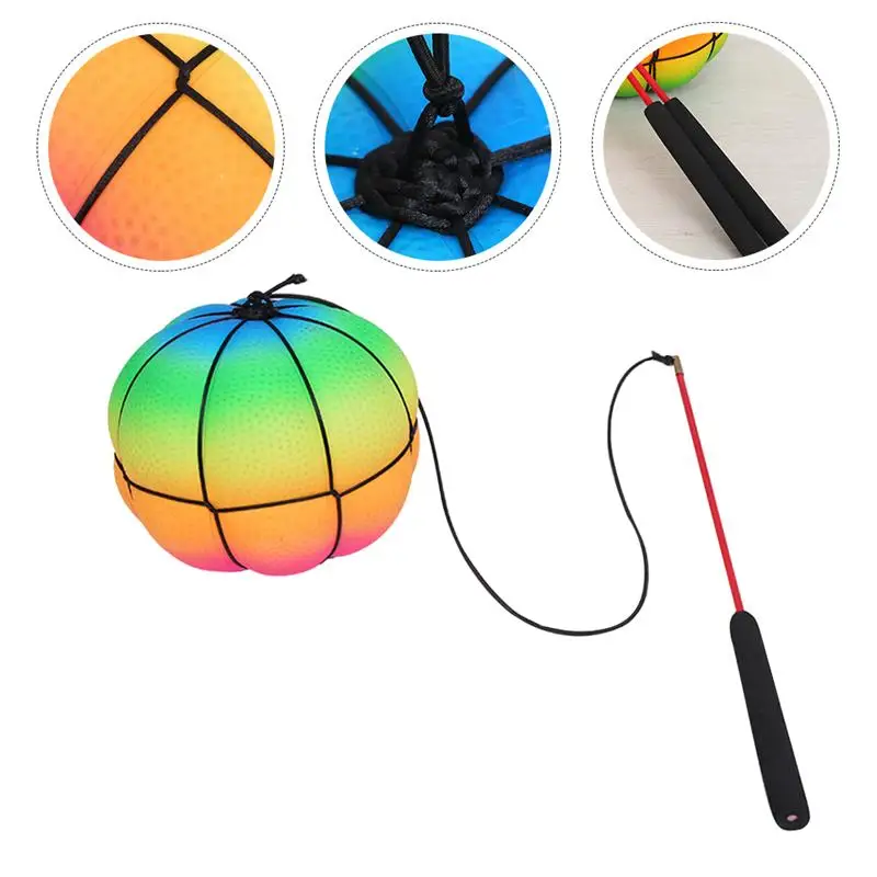 

1Pc Flying Ball Toy Children Toy Ball Pumpkin Shaped Ball Luminous Ball Plaything for Outdoor