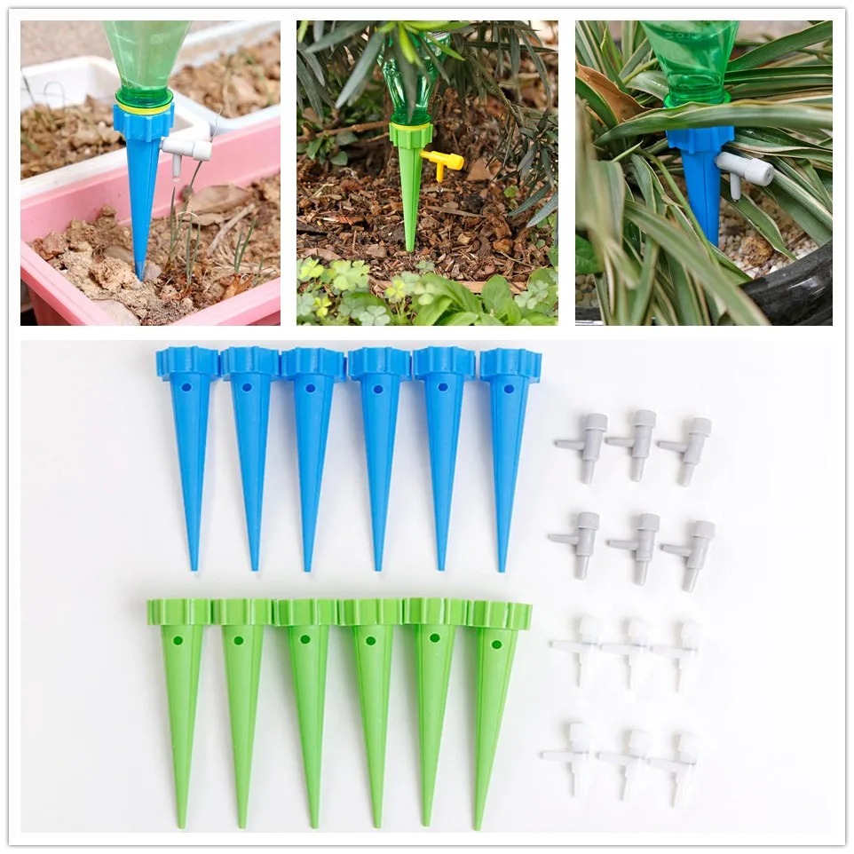 

12pcs Automatic Watering Spikes System Plants Environmental Waterer Drip Irrigation Sprinkler Garden Home Plant Pot Water Tools
