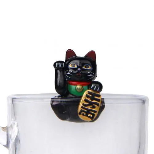 

Мини-фигурка Lucky Money Cats, подвесная чашка, обод, сделай сам, пейзаж, украшение для стола, милые фигурки кошек, подвески на чашках