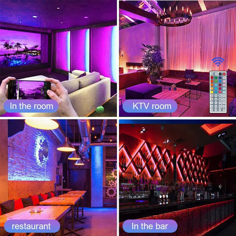 

300 Leds RGB LED Strip Light 5M 3528 Ribbon LED Tape With IR Controller For Home Christmas Lights