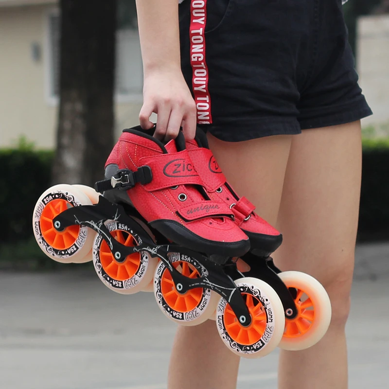 Advanced Street углеродного волокна на Скорость Катание коньках Обувь с подсветкой для