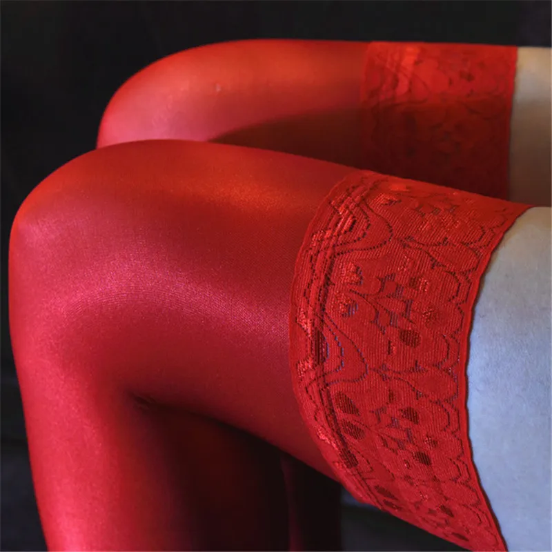 Пикантные глянцевые чулки 70D силиконовые Нескользящие колготки мягкие атласные