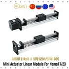 CNC мини привод Линейный модуль с MGN12 направляющей и 1204  1605 шариковый винт подходит Nema23 42 57 шаговый двигатель для 3D принтера оси Z