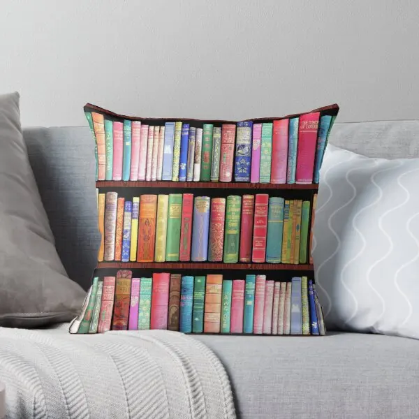 

Bookworm Antique Book Library Vintage B Printing Throw Pillow Cover Polyester Peach Skin Fashion Cushion Pillows not include