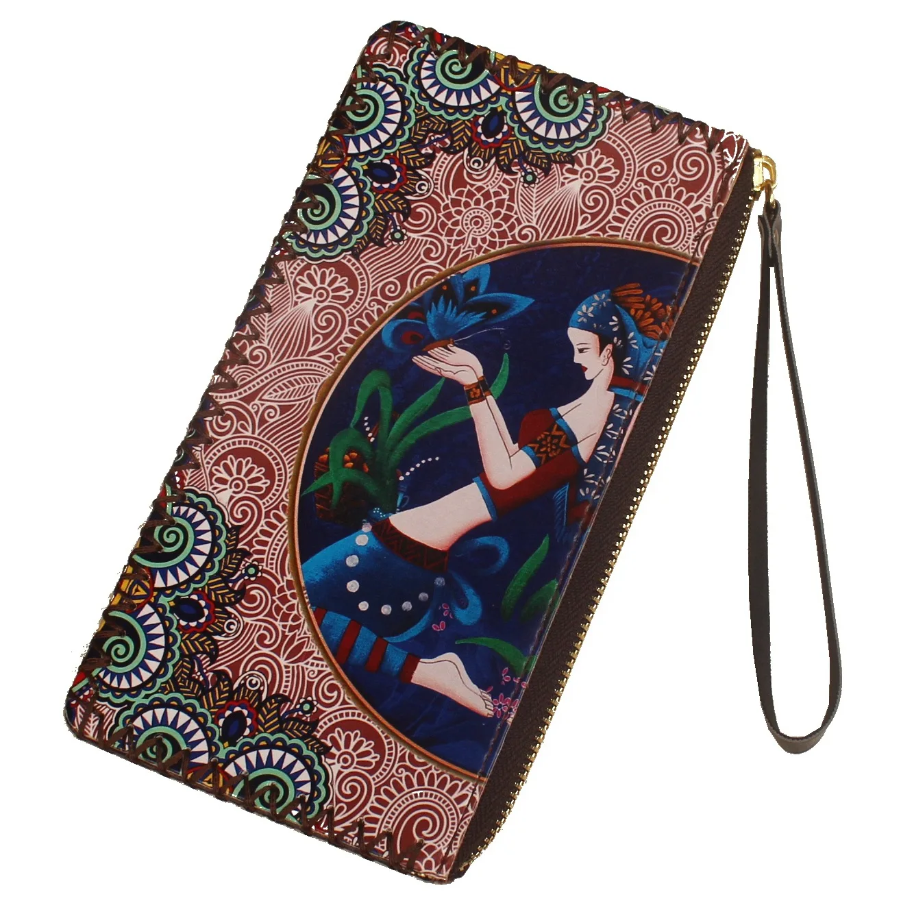 

Кошелек в китайском стиле, новинка 2020, Модный Универсальный женский длинный кошелек из искусственной кожи