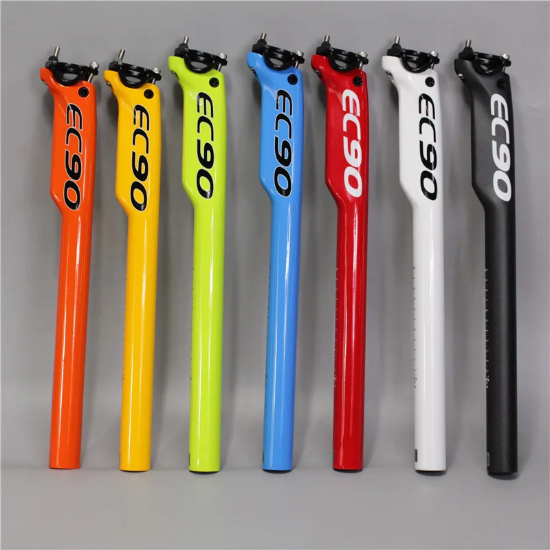 2020 EC90 MTB Bicycle seatpost Road Carbon Fibre Bike Seatpost Parts 27.2 30.8 31.6-350/400MM Seat Post | Спорт и развлечения