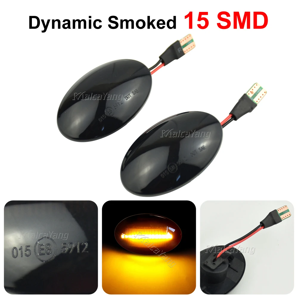 

For Ford Fiesta MK3 MK4 KA Mondeo Transit Tourneo Side Marker Light Dynamic Flowing Sequential Indicator LED Turn Signal Blinker