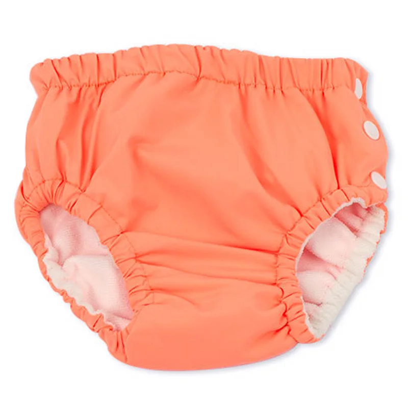 Baby Swim Nappy Diaper Cover Infant Swimwear Swimming Panties Toddler Pants Girls Pool Waterproof for Cloth Boys Nappies Kids - Цвет: Оранжевый