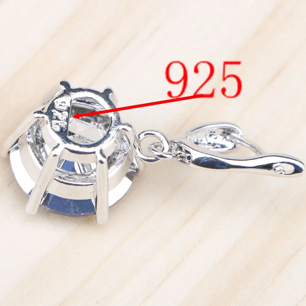 Набор свадебных украшений из серебра 925 пробы с радужным цирконием