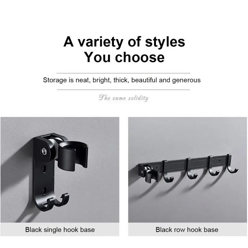 

Hook Free Punching Shower Bracket Fixed Base Adjustable Hand-held Bathroom Shower Nozzle Bracket Space Aluminum Hook