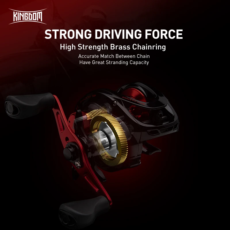 Ультралегкая металлическая катушка Kingdom для заброса приманки 6 кг фрикциона 8 0: 1