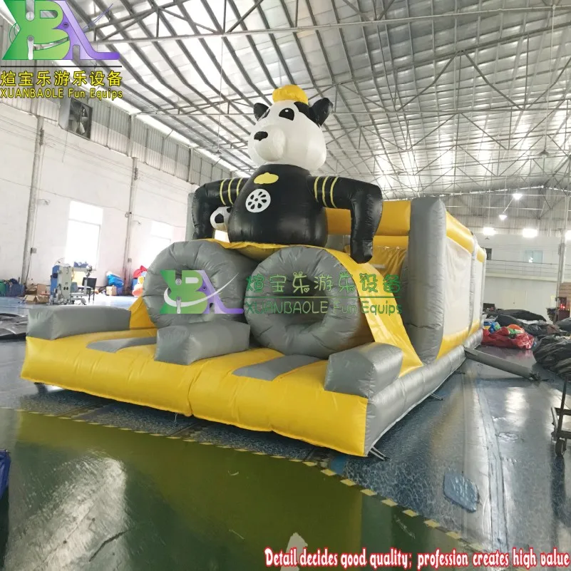 Прямая поставка с завода огромная надувная препятствия на тему панды|inflatable