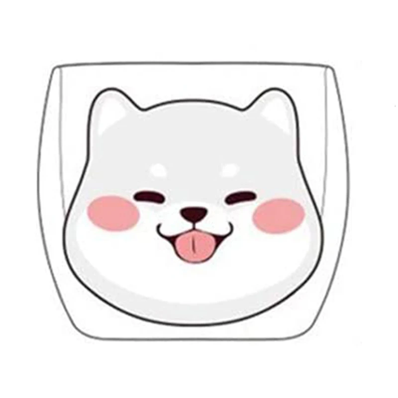 Shiba Inu Glass Cup Creative Funny Animals Dog Tea Milk Coffee Juice Drinking Glasses Cups 400ML | Дом и сад
