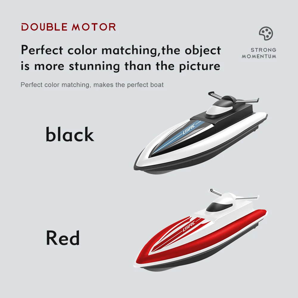 

LSRC-B8 Rechargeable RC Boat 2.4G High Speed Racing Waterproof Rechargeable Model Remote Control Boat Radio Electric 20km / h