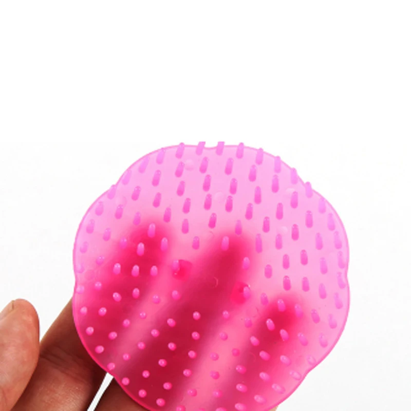 Multifunctional Cleaning Bath Massage Combs Plastic Pet Round Bath Brush For Dog Hand-held Pet Bath cleaning Supplies For Cat  - buy with discount