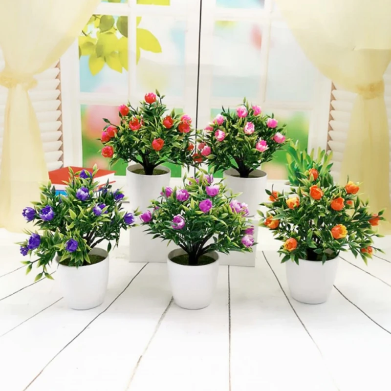 1 шт. имитация искусственного цветка Противоударная заданяя карликовые деревья