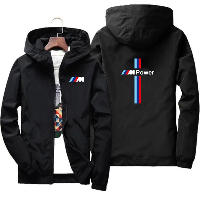 

2021 spring and summer new jacket men's brand printing BMW street windbreaker hoodie zipper thin jacket men's casual jacket 7XL