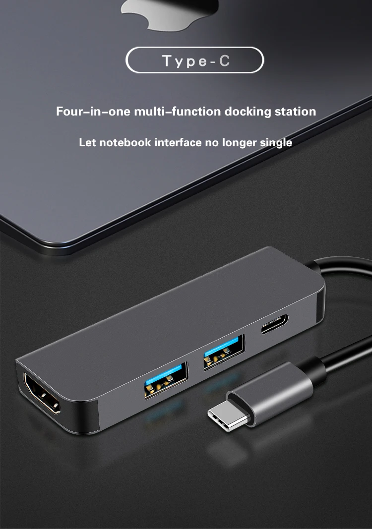 Thunderbolt 2 Thunderbolt 3 4 в 1 USB-C HDMI адаптер 2x USB3.0 type-C PD концентратор для huawei P20 Pro samsung Dex Galaxy S9/S8